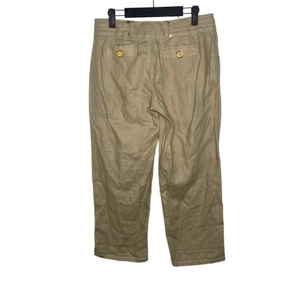XOXO Womens Pants Size 9 Brown Light Tan Casual Wear Capri Length Lightweight - Picture 2 of 16